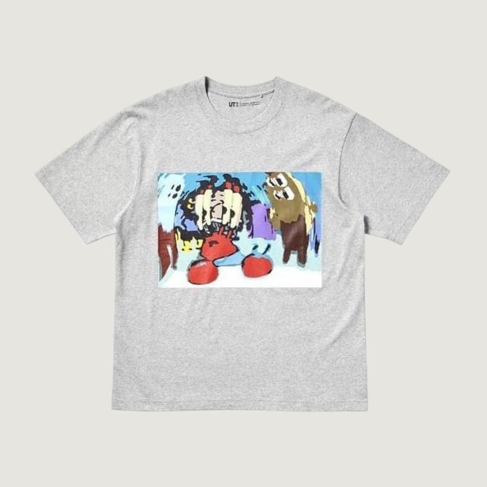 Uniqlo x Cactus Plant Flea Market x Spongebob Mr Krabs T Shirt Grey L